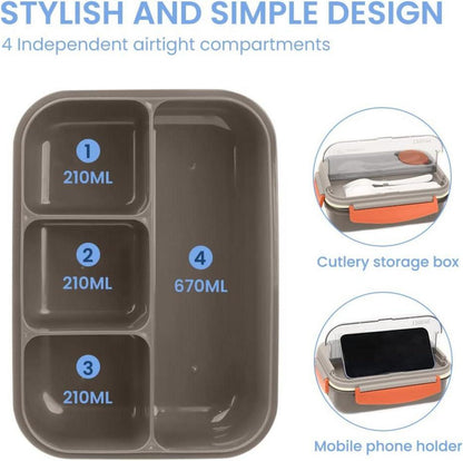Lunchbox mit Fächern 1300ML - Kinder Bentobox Erwachsene