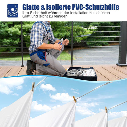 Wohnwagen Zubehör 74 Stahlseil Kit 35m Edelstahl Drahtseil