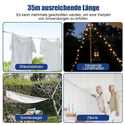 Wohnwagen Zubehör 74 Stahlseil Kit 35m Edelstahl Drahtseil