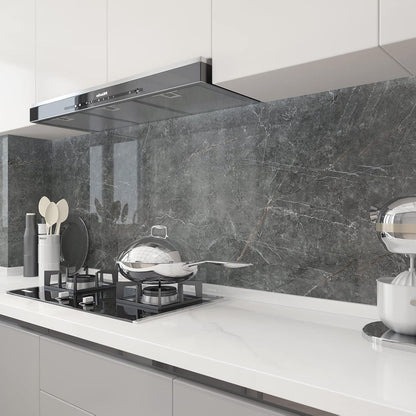 Selbstklebende Marmor Tapete Dunkelgrau 40CMx9M