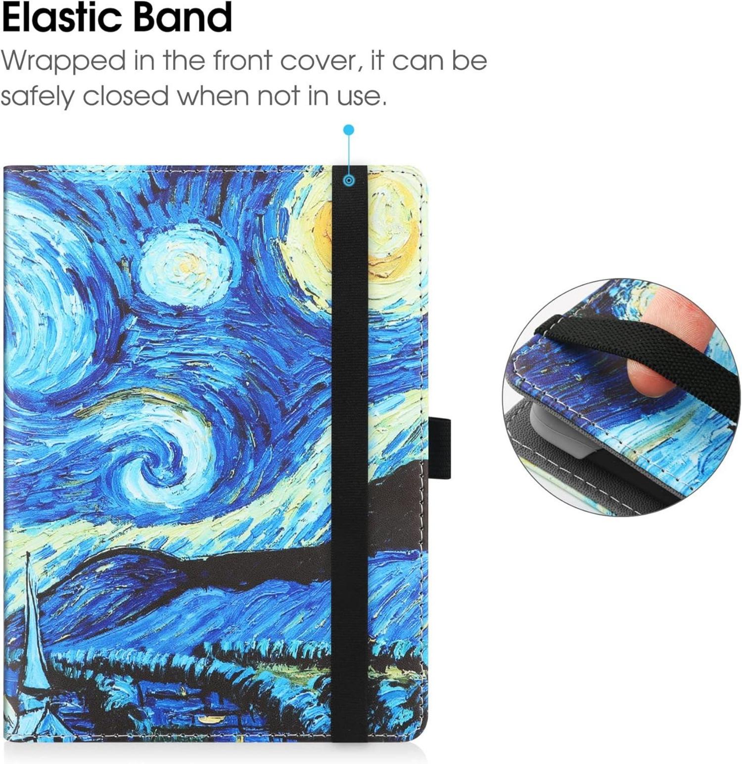 Universal 6 Zoll E-Reader Hülle mit Ständer und Handschlaufe Sky Blau
