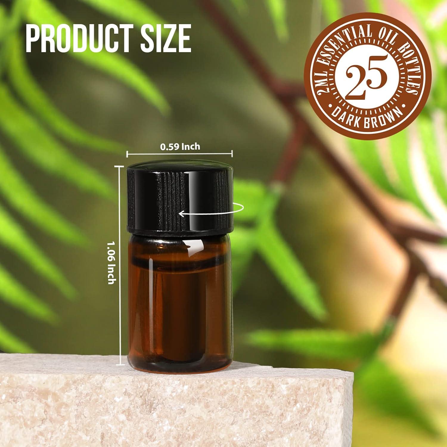 2ml Braune Glasflaschen mit Tropfer, Ätherische