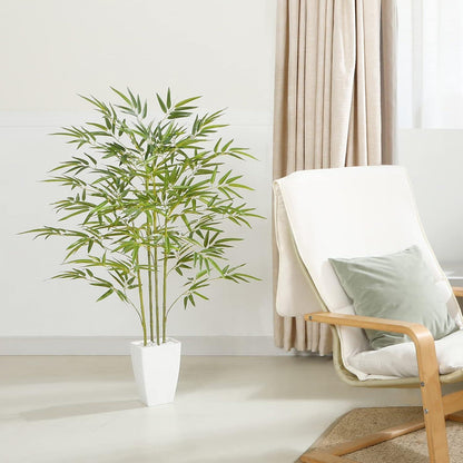 Kunstpflanze Bambus 120 cm Groß Künstlich Plastik Zimmer
