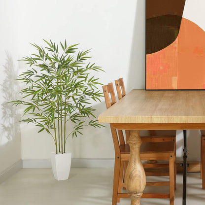 Kunstpflanze Bambus 120 cm Groß Künstlich Plastik Zimmer