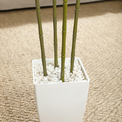 Kunstpflanze Bambus 120cm Groß Künstliche Pflanze Deko Set