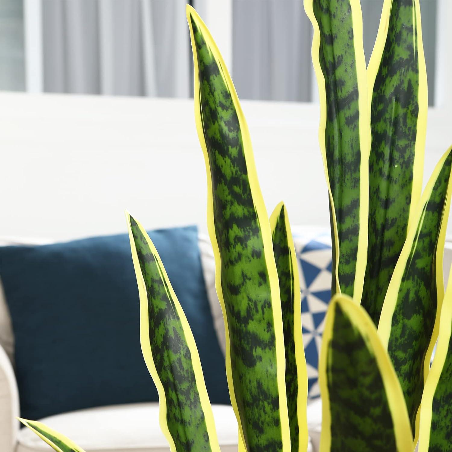Künstliche Bogenhanf Pflanze 110 cm Gelb für Balkon & Badezimmer