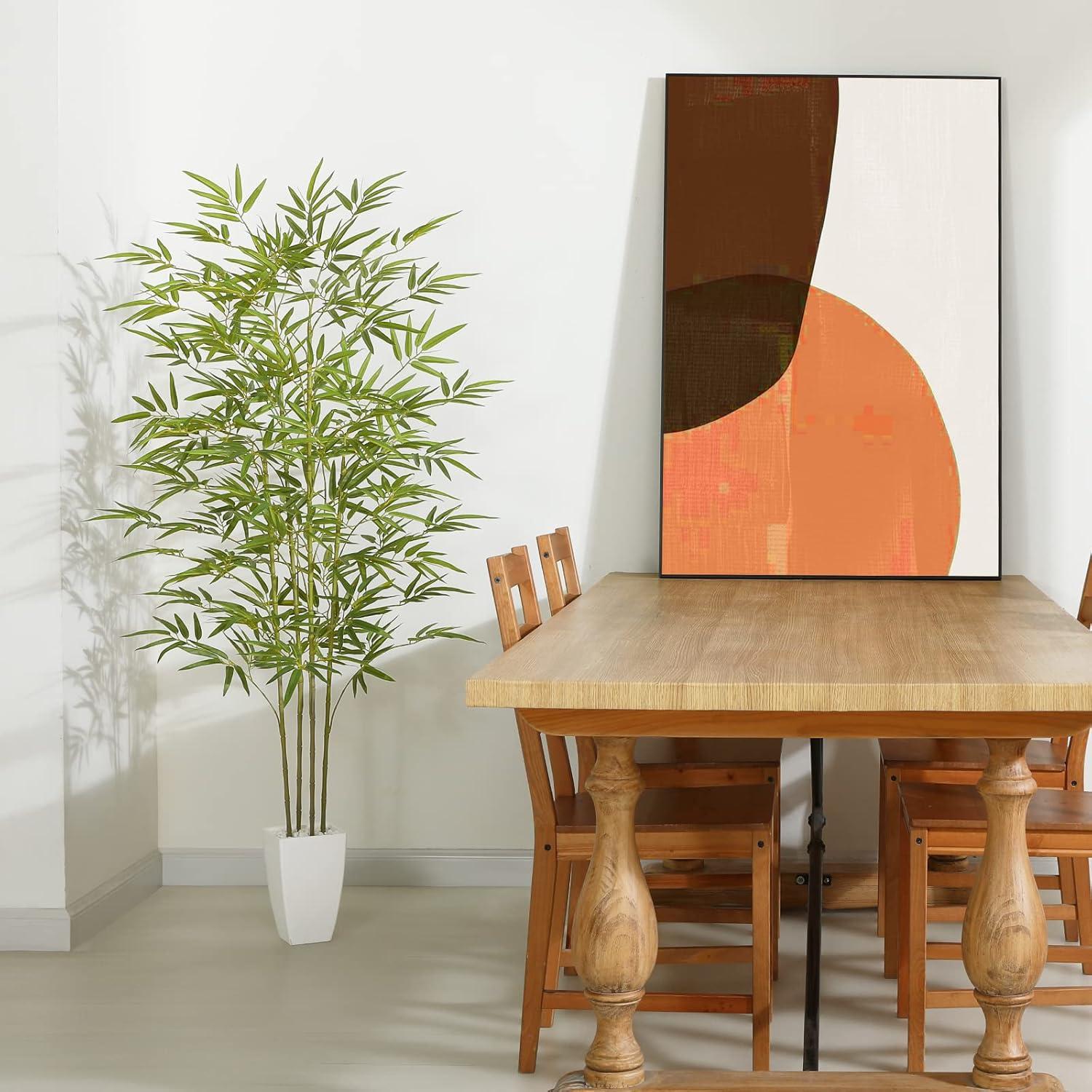 Kunstpflanze Bambus 160 cm Groß Plastikpflanze Deko Modern
