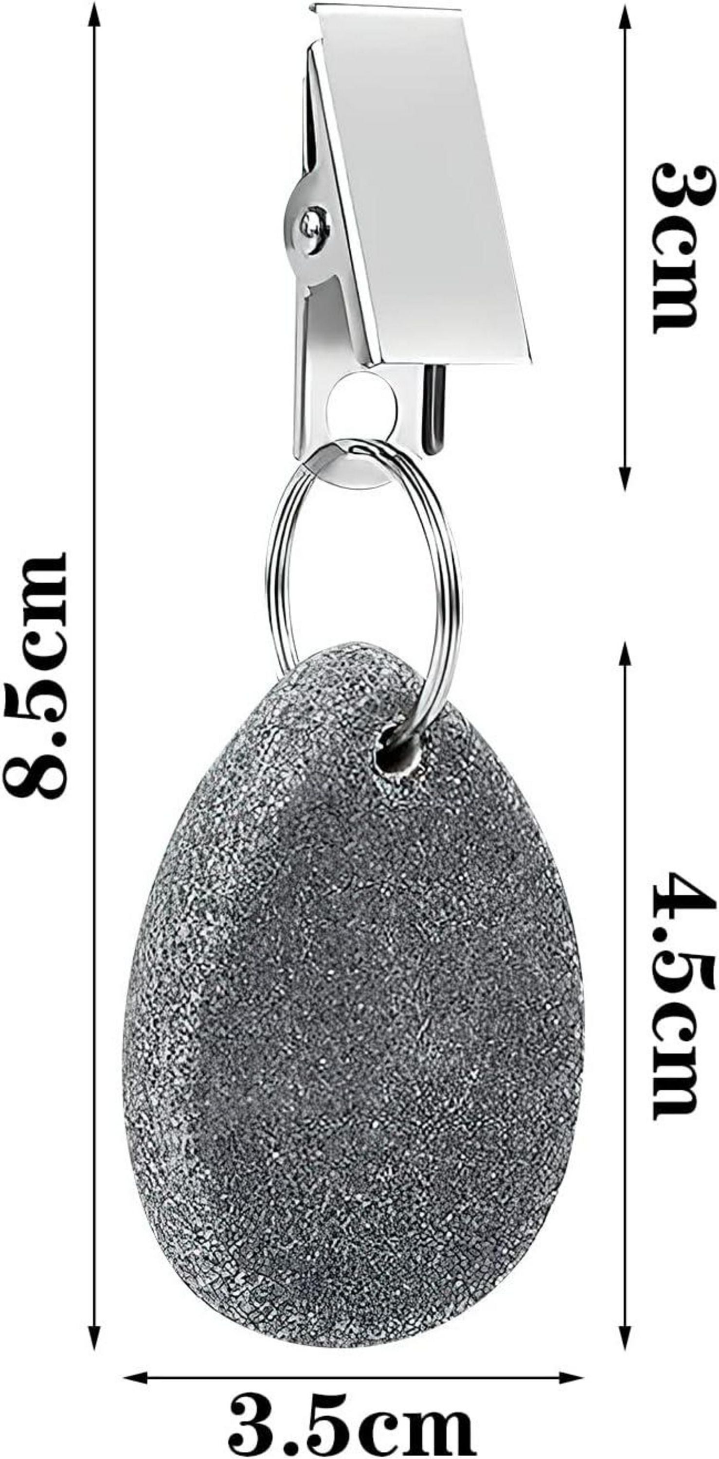 Tischdeckenbeschwerer Naturstein 8 Stück mit Klammer, draußen & extra