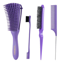 Haarbürste Entwirrbürste Naturhaar Afro Lockiges Haar Set 3tlg