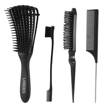Entwirrbürste Afro Lockiges Naturhaar 3a bis 4c 3er Set