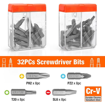 Bohrer und Schrauber Set 55tlg. ValueMax, Elektrowerkzeug-Zubehör Holz, Metall, Beton