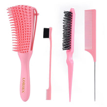 Haarbürste Entwirrbürste Afro Lockiges Haar 3a-4c 4tlg Set