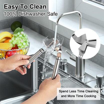 Edelstahl Knoblauchpresse Profi Premium Garlic Press Schäler Bürsten