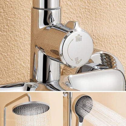 Duscharmatur Regendusche Höhenverstellbar 1-1,39m Handbrause Chrom