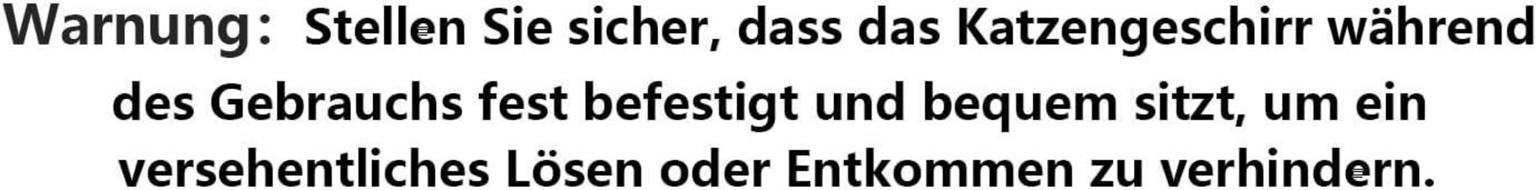 Ausbruchsicheres Katzengeschirr mit Leine für Katzen S Schwarz Weich