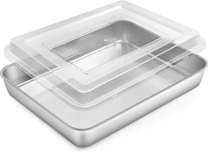 Rechteckiges Edelstahl Backblech mit Luftdichtem