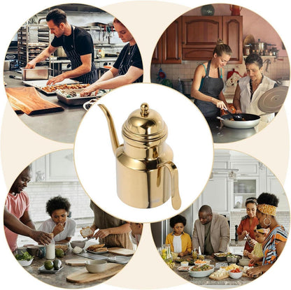 Edelstahl Öltopf Fettfilter Saucenspender 14,6x9,5x6,4cm Home Kitchen