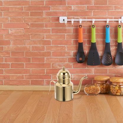 Ölkanne Edelstahl 14.6x9.5x6.4cm für Zuhause - Fettfilter Ölflaschenspender mit Deckel