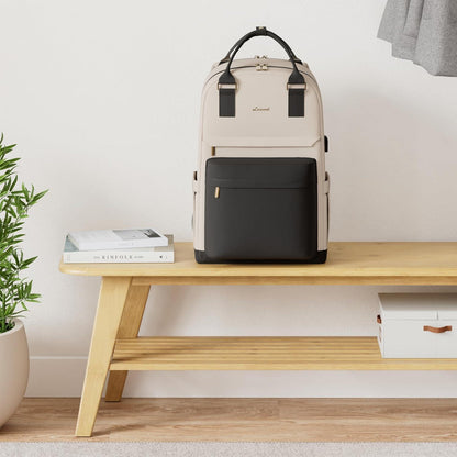 17 Zoll Laptop Rucksack Damen Wasserdicht mit USB Anschluss