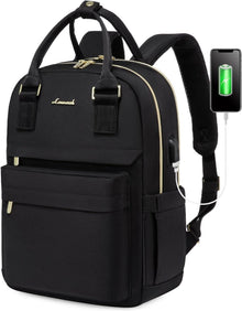 Rucksack Damen Klein 14 Zoll Laptop Wasserdicht Schwarz