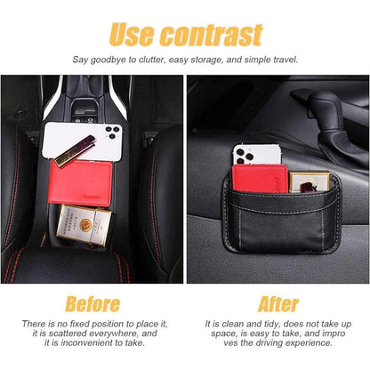 CGEAMDY Autositz Seitentasche Leder