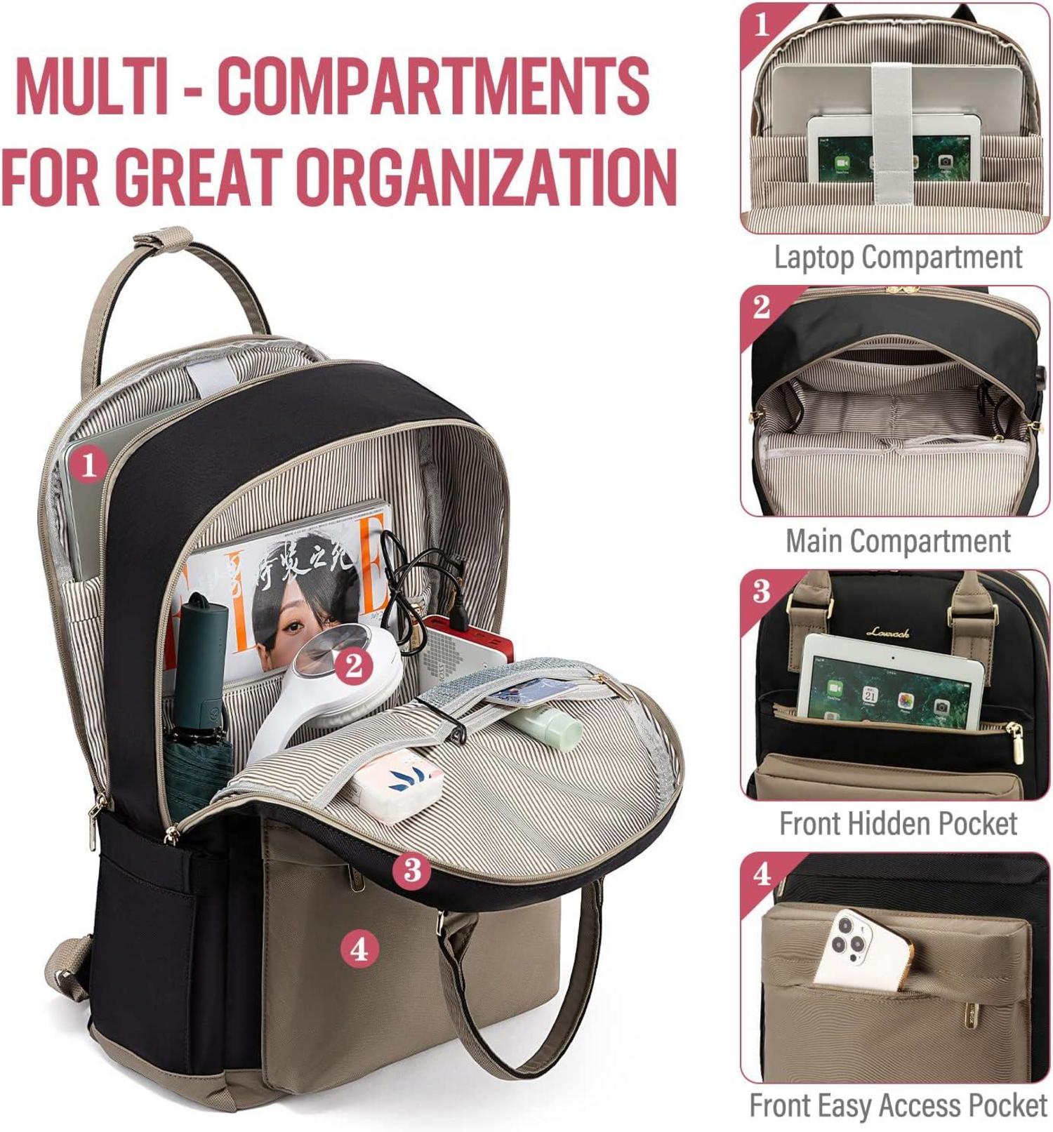 LOVEVOOK Laptop Rucksack Damen 17 Zoll Wasserdicht Daypack