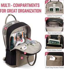 LOVEVOOK Laptop Rucksack Damen 17 Zoll Wasserdicht Daypack