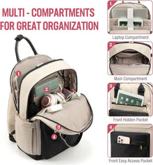 Laptop Rucksack 15,6 Zoll Mädchen Wasserdicht USB Schwarz