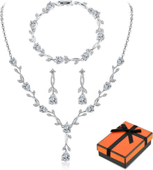EPVOA Hochzeit Schmuckset Zirkonia Sterling Silber 925
