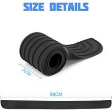 Stoßstangenschutz Gummi Schwarz 90x7cm Selbstklebend