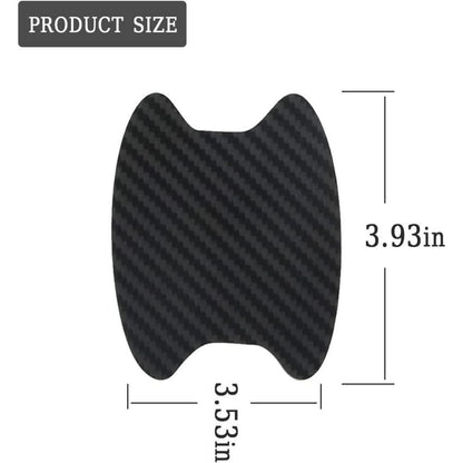 4er Set Carbon Fiber Auto Türgriff Schutzfolie Schwarz