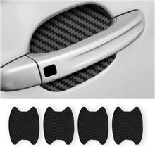 4er Set Carbon Fiber Autotürgriff-Schutzfolie Schwarz