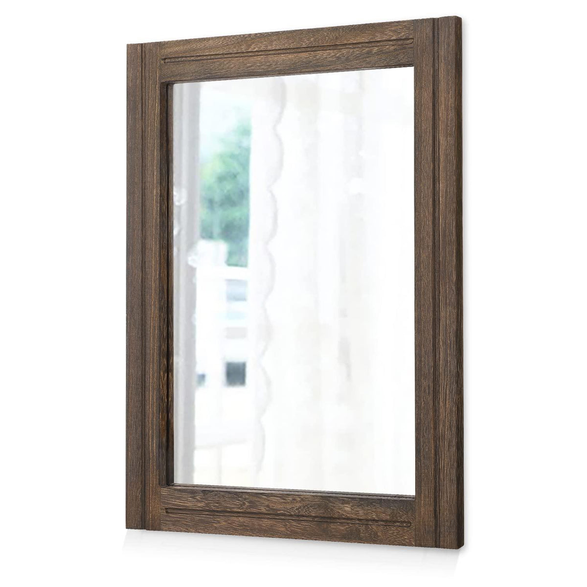 Rustikaler Holzspiegel 70x50 cm – Wandspiegel für Schlafzimmer & Wohnzimmer