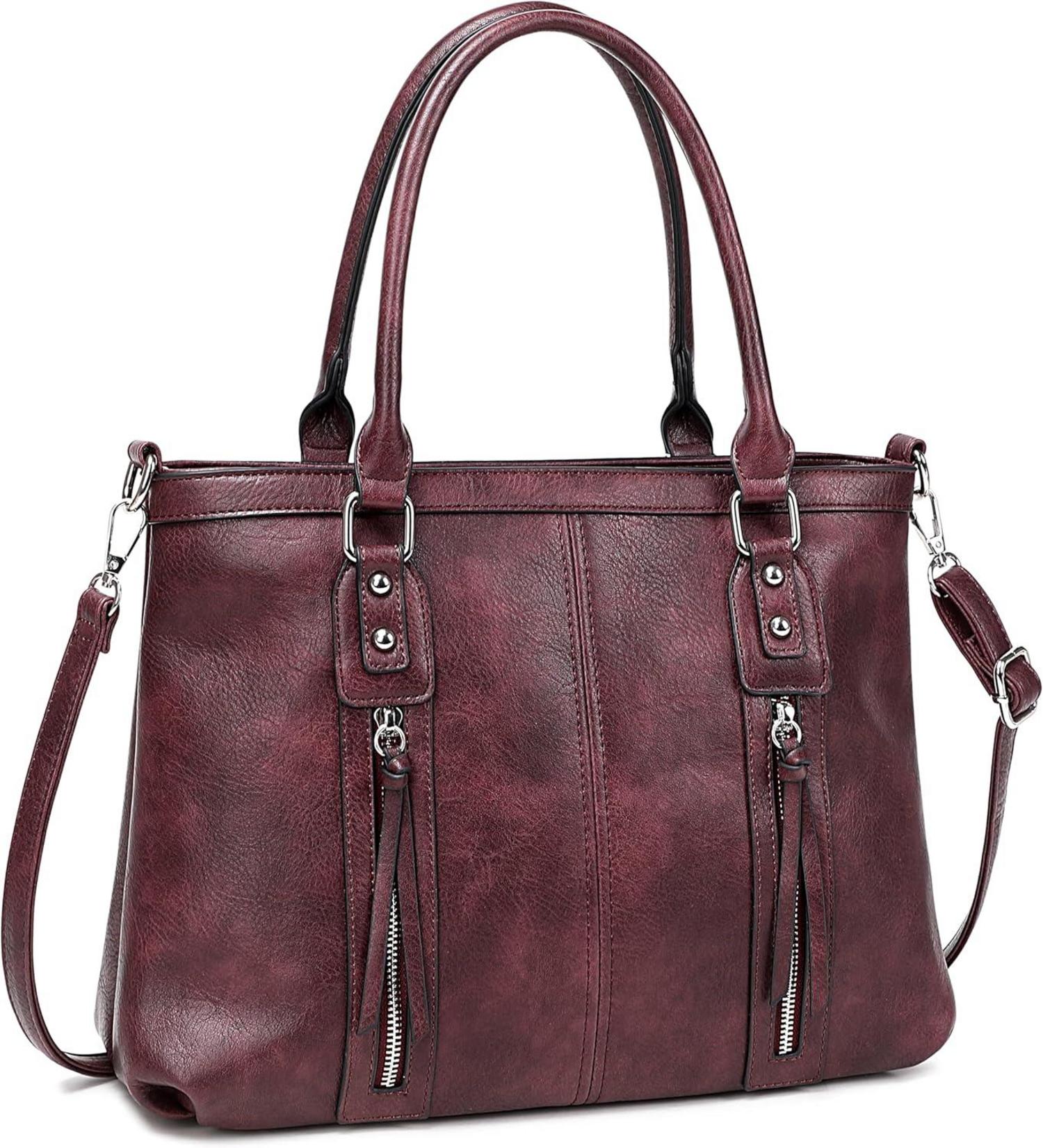 Große Kapazität Leder Henkeltasche Damen Schultertasche Umhängetasche