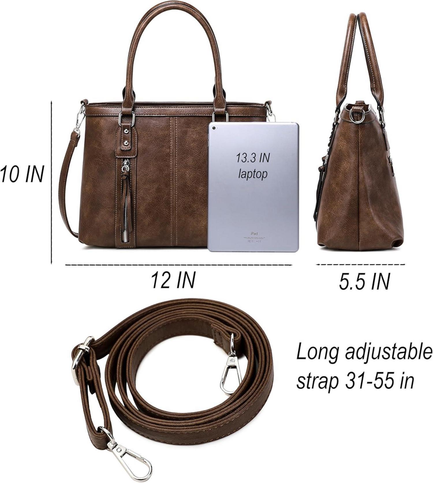 Große Kapazität Leder Henkeltasche Damen Schultertasche Umhängetasche