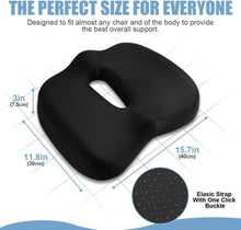 Orthopädisches Memory Foam Sitzkissen Schwarz - Steißbein