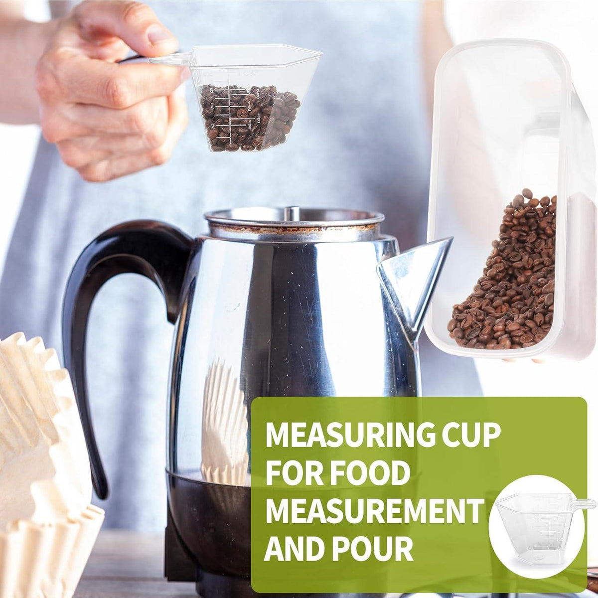 6er-Pack Müslibehälter, luftdicht, stapelbar, mit Messbecher & Etiketten