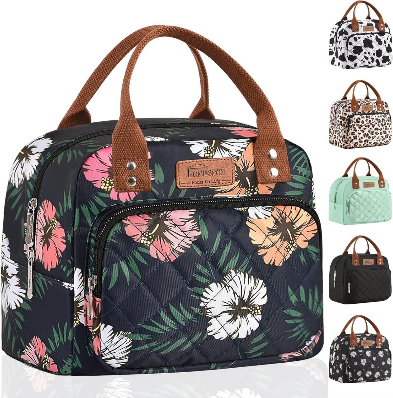 Isolierte Lunchtasche für Arbeit Erwachsene Kühltasche Floral