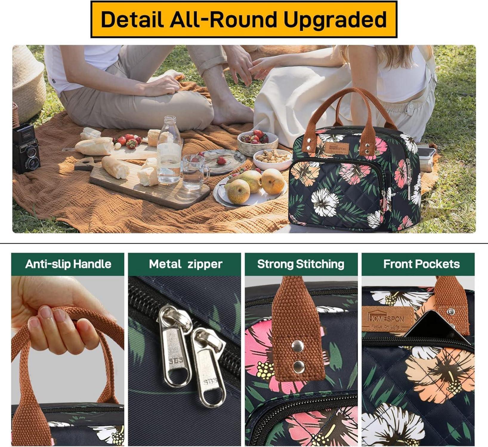 Isolierte Lunchtasche für Frauen Männer Arbeit Erwachsene Kühltasche