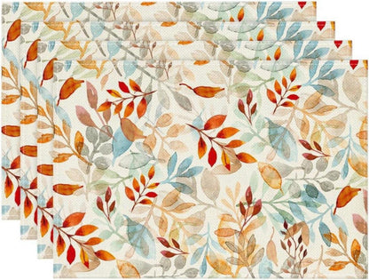 Herbst Blätter Platzset 4er Set 30x45cm für Küche und Party