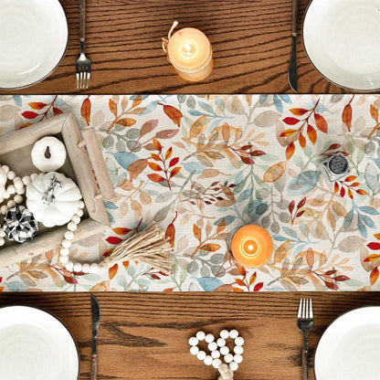 Artoid Mode Herbst Blätter Tischläufer 40x140 cm - Dekoration für Küche Urlaub Party