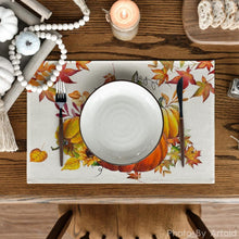 Herbst Platzsets 4er Set Kürbisse Ahornblätter Sonnenblumen