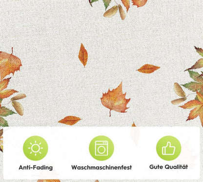 Herbst Tischdecke Kürbisse Ahornblätter Sonnenblumen 85x85 cm