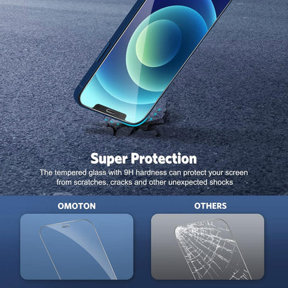 Schutzglas & Kamerafolie für iPhone 12, 2+2