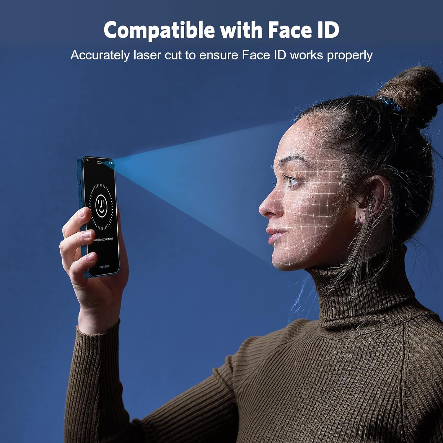 Panzer Schutzglas für iPhone 12 mit Kamerafolie, 2+2 Stück, 9H Härte