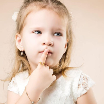 OSDUE Kinderringe Mädchen Set 36 Stück Einstellbare Ringe Kinder Prinzessin