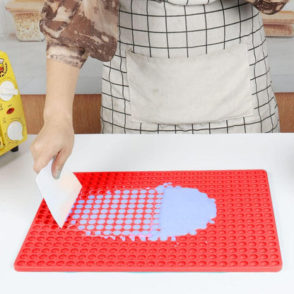 Hundekekse Backmatte mit Mini Halbkugel Form für Hundeleckerli, in rot