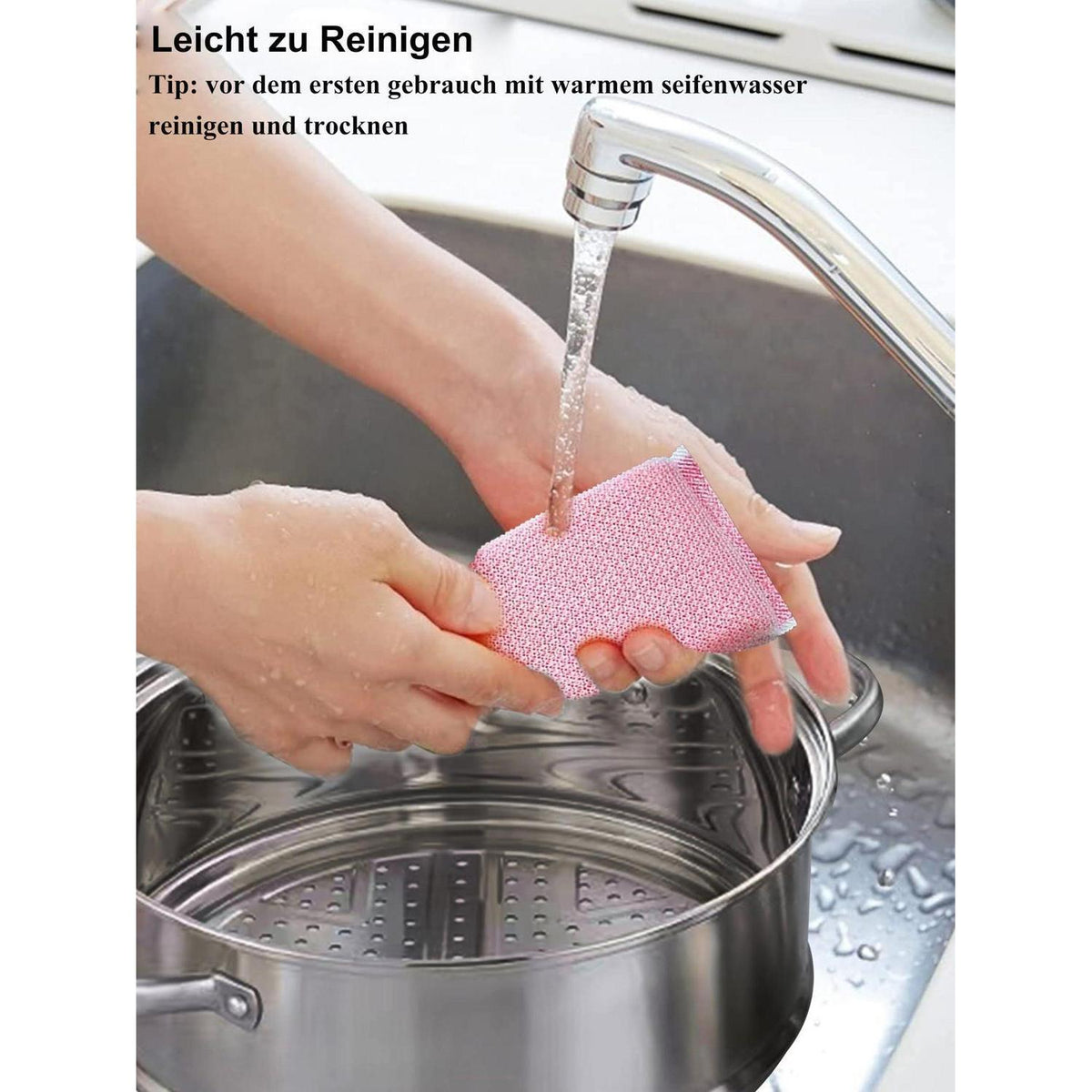 Dampfgarer Edelstahl 3 Etagen – Induktionstauglich 32cm