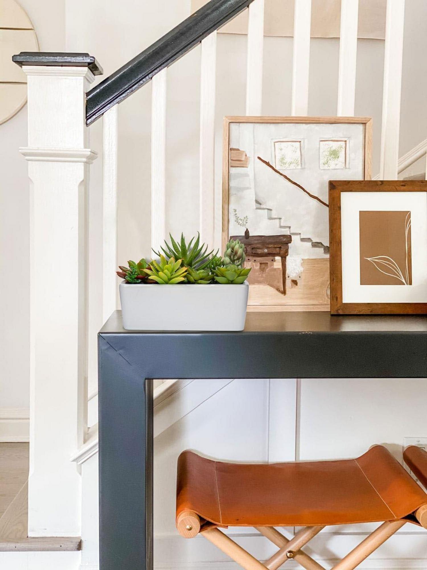 2er Set Mini Sukkulenten Kunstpflanzen in Keramiktopf