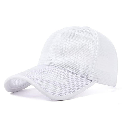 Sommer Baseball Cap Herren Damen Mesh Atmungsaktiv XL Weiß